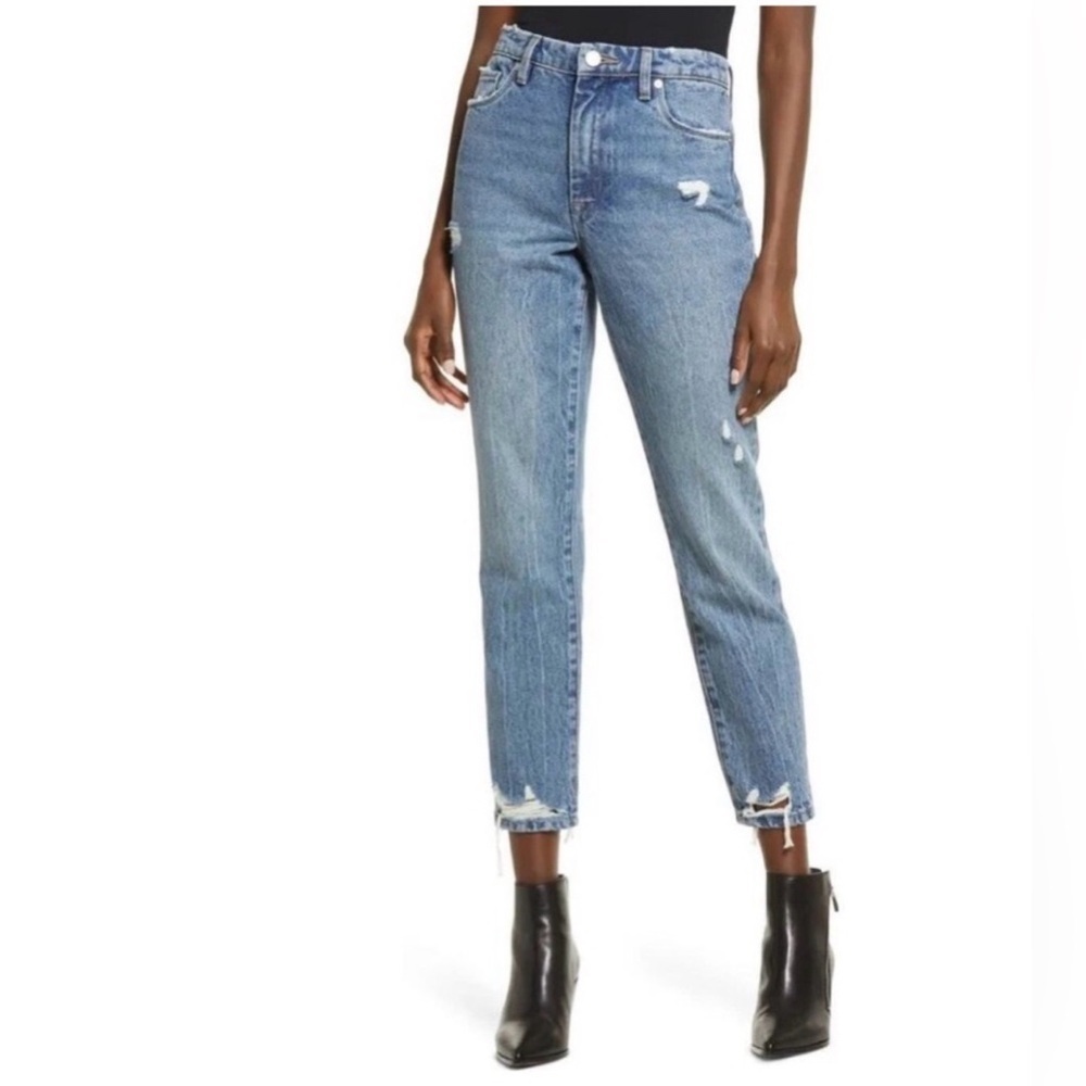 BLANKNYC Madison High Rise Crop Distressed Jeans size 30